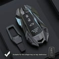 thumbnail image 3 of For Toyota Key Fob Cover,Metal Key Fob Case for Toyota Camry RAV4 Avalon C-HR Prius Corolla Highlander Sienna with keychain, 3 of 6