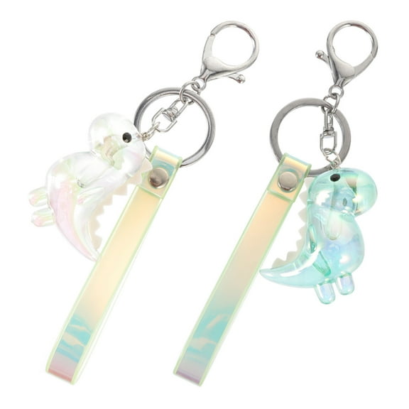 BESTYASH 2Pcs Chic Dinosaur Keychain Bag Pendant for Daily Use