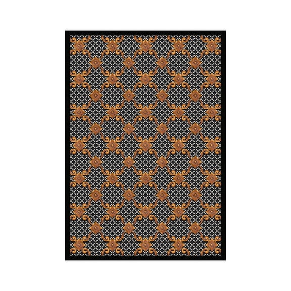 Queen Anne 3'10" x 5'4" Area Rug In Color Black