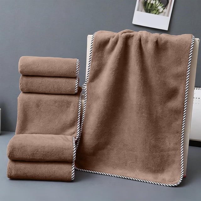 Solid Color Cottons Towel Household Absorbent Adult Face Towel