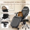 thumbnail image 4 of Tattoo Chairs for Esthetician Facial Bed, Lash Tattoo Client Chair with Lockabele Weels, Adjustable Massage Bed for Artist with Storage Tray, Beauty Salon Spa Equipment with Towel Hook, Black, 4 of 7