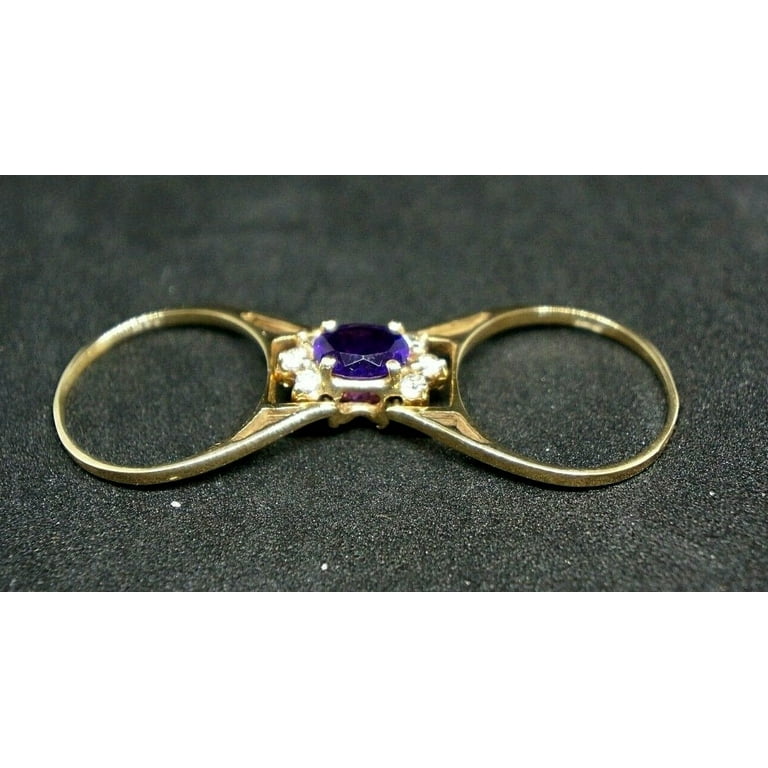 14K White Gold Cushion Cut Amethyst And Diamond Flip Ring 14K White Gold Cushion Cut Amethyst And Diamond Flip Ring