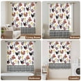 thumbnail image 6 of Farmhouse Rooster Sheer Curtains 96" Long, Country Watercolor Flowers Black Plaid Light Filering Curtains, Privacy Drapes Simi Floor to Veiling Curtain for Living Room Bedroom Large Window Treatment, 6 of 9