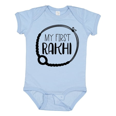 

Inktastic My 1st Rakhi Bracelet Raksha Bandhan Gift Baby Boy or Baby Girl Bodysuit