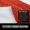 thumbnail image 5 of Bath Rug 24x17, Thick Soft Absorbent Chenille, Rubber Backing Quick Dry Microfiber Mats, Machine Washable Rugs for Shower Floor, Bathroom Runner Bathmat Accessories Decor, Sunset Orange, 5 of 6
