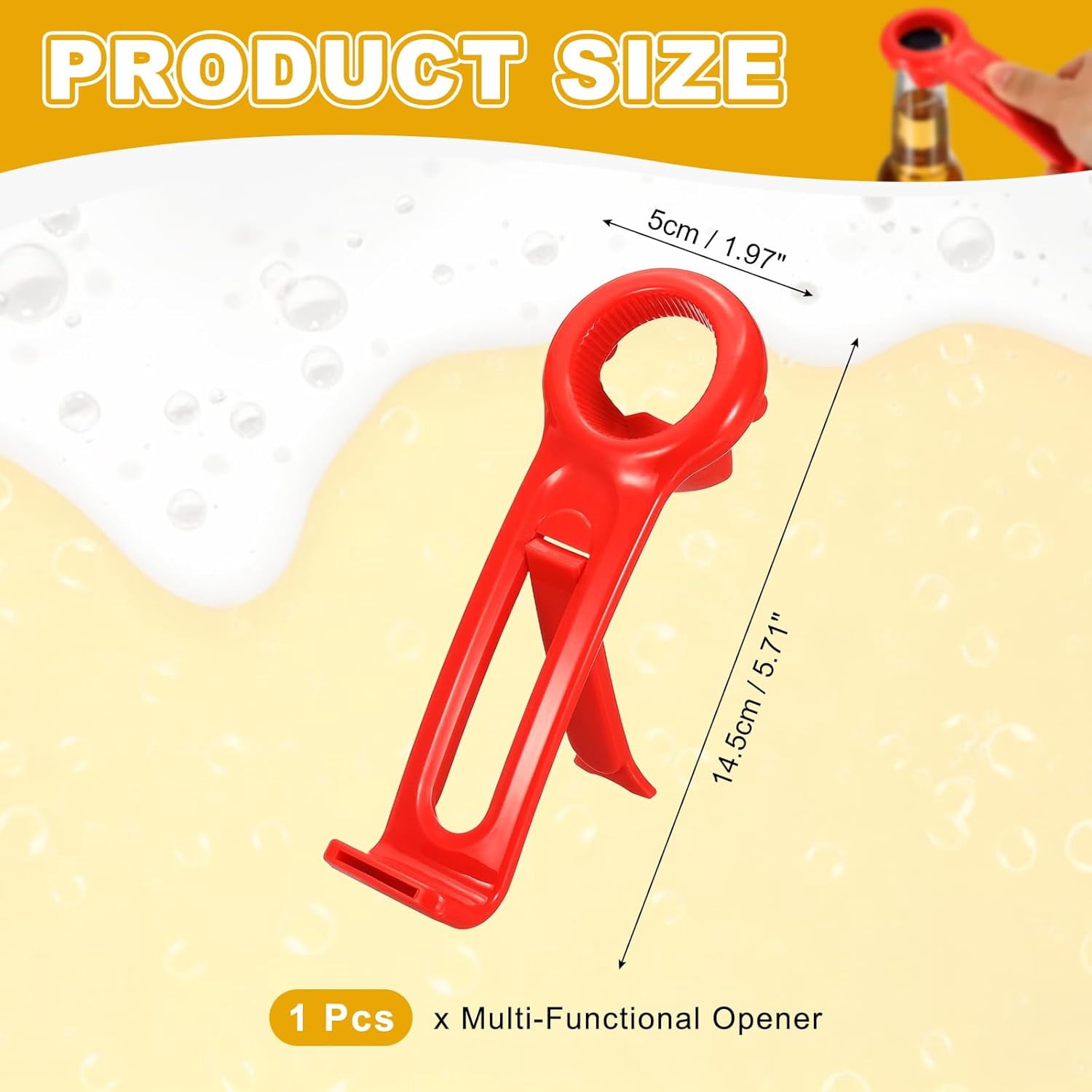 FRKSMD-Jar Key Lid Opener, Jar Lid Opener with Phone Stand Easy Grip Design Multifunctional Can Open Tool for Elderly Seniors Women Weak Hands Kitchen Use, Red