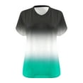 thumbnail image 4 of Lumivie Womens Tops Summer Summer Fashion 2025 Summer Tshirt For Women Womens Blouses Plus Size/Gray Womens V Neck T Shirts Long, 4 of 4