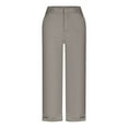 thumbnail image 7 of Ltctricy Women's Capri Dress Pants Dressy Casual Elastic High Waisted Cropped Work Pants Loose Office Capris Trousers with Pockets, 7 of 7