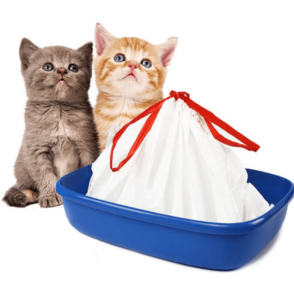 Cat Litter Box, Liners large with Drawstrings Scratch Resistant Bags
