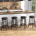 thumbnail image 2 of Costway 29" Counter Height Stools Set of 4 with 360° Swivel Round Seat & Footrest, 2 of 8