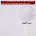 thumbnail image 4 of Unique Bargains 2 Pcs 14 Fils Tissu Brodé Point de Croix 20 par 28 Pouces, Blanc, 4 of 6