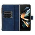 thumbnail image 6 of for Samsung Galaxy Z Fold 3 Wallet Case with Zipper Pocket and Credit Card Slots, Cash Holder, Premium PU Leather Magnetic Clasp Full Body Protection Cover for Samsung Galaxy Z Fold 3, Blue, 6 of 8