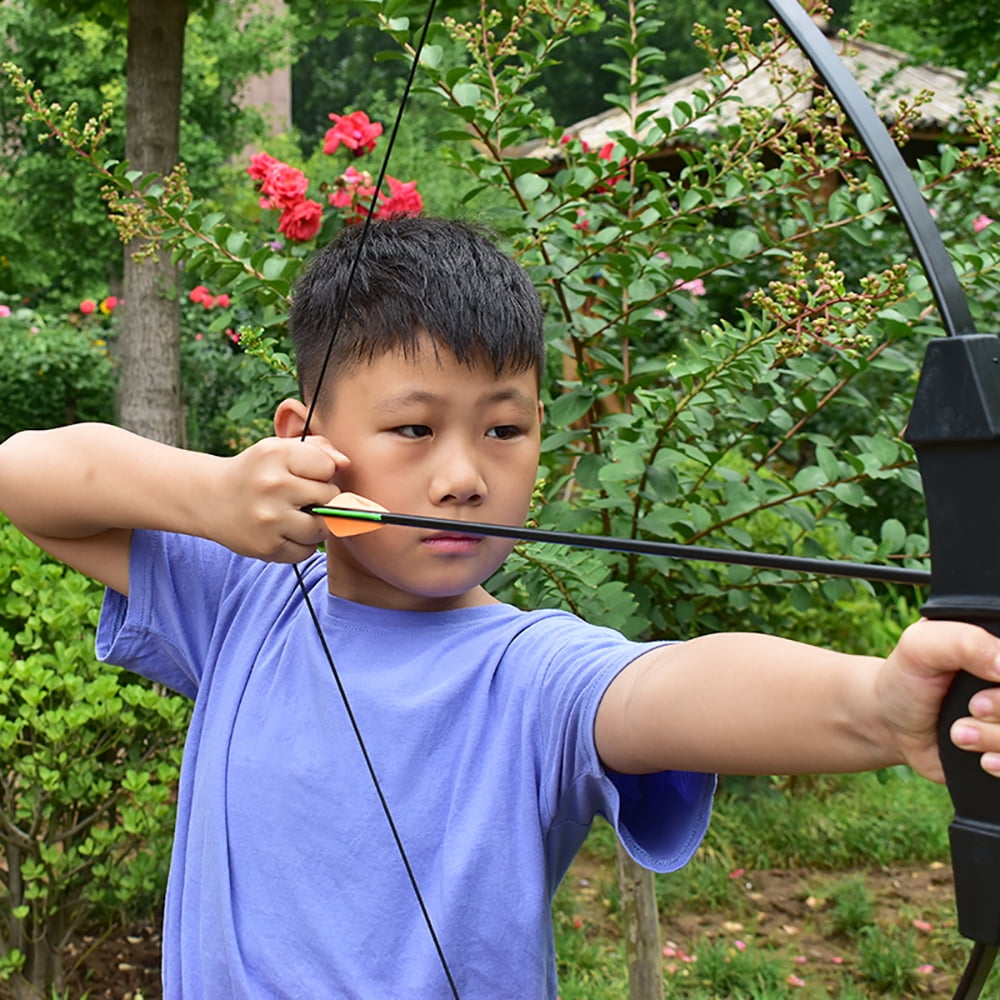 Runzkzy Youth's Direct Pull Training Bow and Arrow Outdoor Archery Competition Equipment Competitive Sports Bow and Arrow