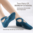 thumbnail image 3 of Calcetines de yoga gruesos profesionales para mujer con empuñaduras y correas antideslizantes, ideales para pilates, ballet, danza y entrenamiento descalzo, 3 of 7