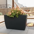 thumbnail image 4 of Mayne Kobi 36" x 14" x 24" Rectangle Black Self-Watering Plastic Trough Planter, 4 of 8