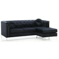 thumbnail image 3 of Glory Furniture Pompano Velvet Sofa Chaise in Black, 3 of 8