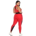 thumbnail image 4 of White Mark Women's Plus Size Cut Out Back Mesh Sports Bra & Leggings Activewear Set, 4 of 5