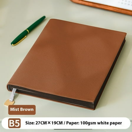 Brown Lined Journal Notebook for Women Men, 256 Pages B5 Vegan Leather Journals for Writing Note Taking, College Ruled Journaling Notebooks for Business Work School