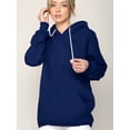 thumbnail image 2 of Made by Johnny Unisex Fleece Hoodie with Airpod Compatible Drawstring XL NAVY, 2 of 6