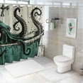 thumbnail image 7 of Shiartex Cool Octopus Shower Curtain Funny Kraken in The Bathtub Shower Curtain for Bathroom Waterproof Fabric Bathroom Curtain Ocean Sea Teal Bath Curtain Bathtub Decor 69x72, 7 of 7