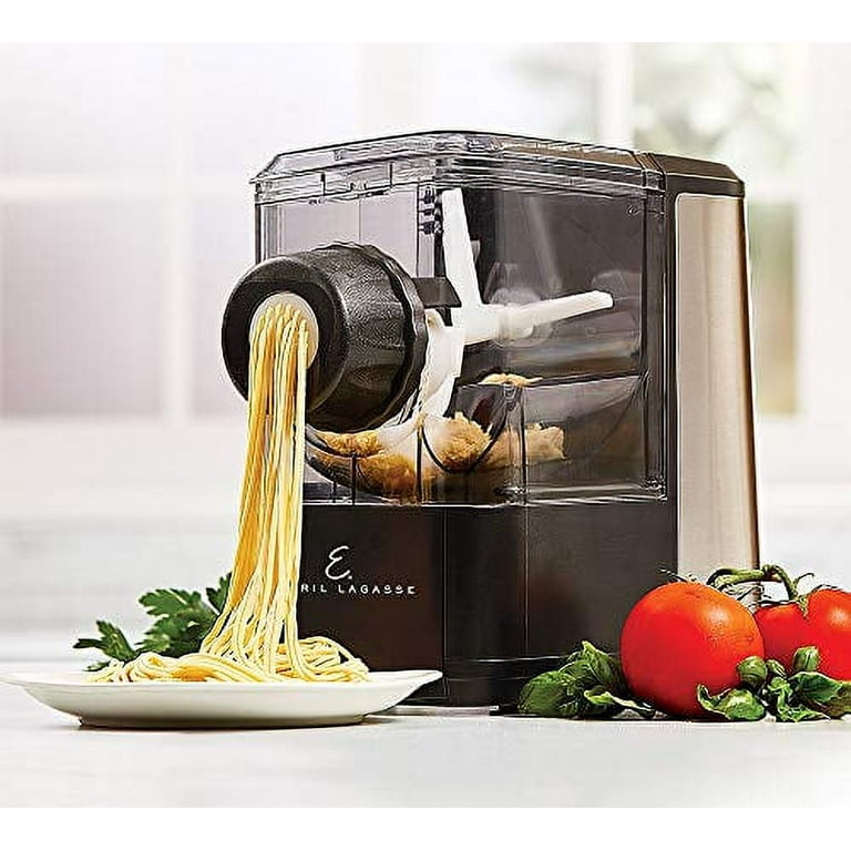 Emeril Lagasse Pasta & Beyond, Automatic Pasta and Noodle Maker with Slow  Juicer - 8 Pasta Shaping Discs Black