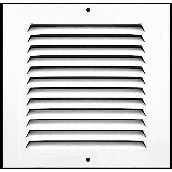 HVAC Premium 20'' x 25'' [Duct Opening] Flat Stamped Steel Return Air Grille - Sidewall and Ceiling - HVAC Vent Duct Cover - White [Outer Dimensions: 21.75''w X 26.75''h]