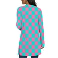 thumbnail image 4 of SwiftWear Women's Casual Loose Long Cardigan with Pockets - Checkered Print Long Sleeve for Year-Round Style & Comfort Cardigan Open Front Outerwear Tops, 4 of 7