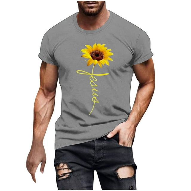 Camisetas de Manga Larga para Hombres Blusa de Cuello Redondo de Impresión Deportiva, Camiseta de Manga Corta de Moda para la Primavera Y Diaria