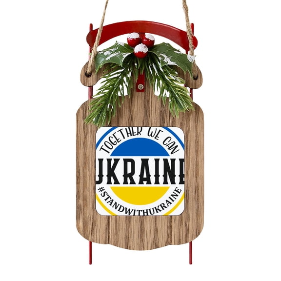 CafePress - Together We Can Ukraine - Sled Ornament