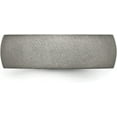 thumbnail image 4 of Chisel Titanium Stone Finish 7.2mm Half Round Band - Ring Size 10.5, 4 of 8