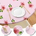 thumbnail image 4 of Round Fitted Tablecloth with Elastic Edges Fits 36"-44" Round Tables Pioneer Colorful Floral Waterproof Table Cover Washable Indoor and Outdoor for Party Kitchen Dinner Banquet Patio Picnic, 4 of 7