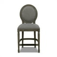 thumbnail image 1 of Bella 25" Upholstered Counter Height Bar Stool Dark Heathered Grey Linen, 1 of 10