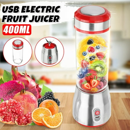 Mini Nutrient Extraction USB Smoothie Blender Electric Fruit Juicer Smoothie Blender Maker Juice Juicer Shaker squeezer Portable Fruit Mixing Machine Spinner Stainless (Best Home Smoothie Maker)