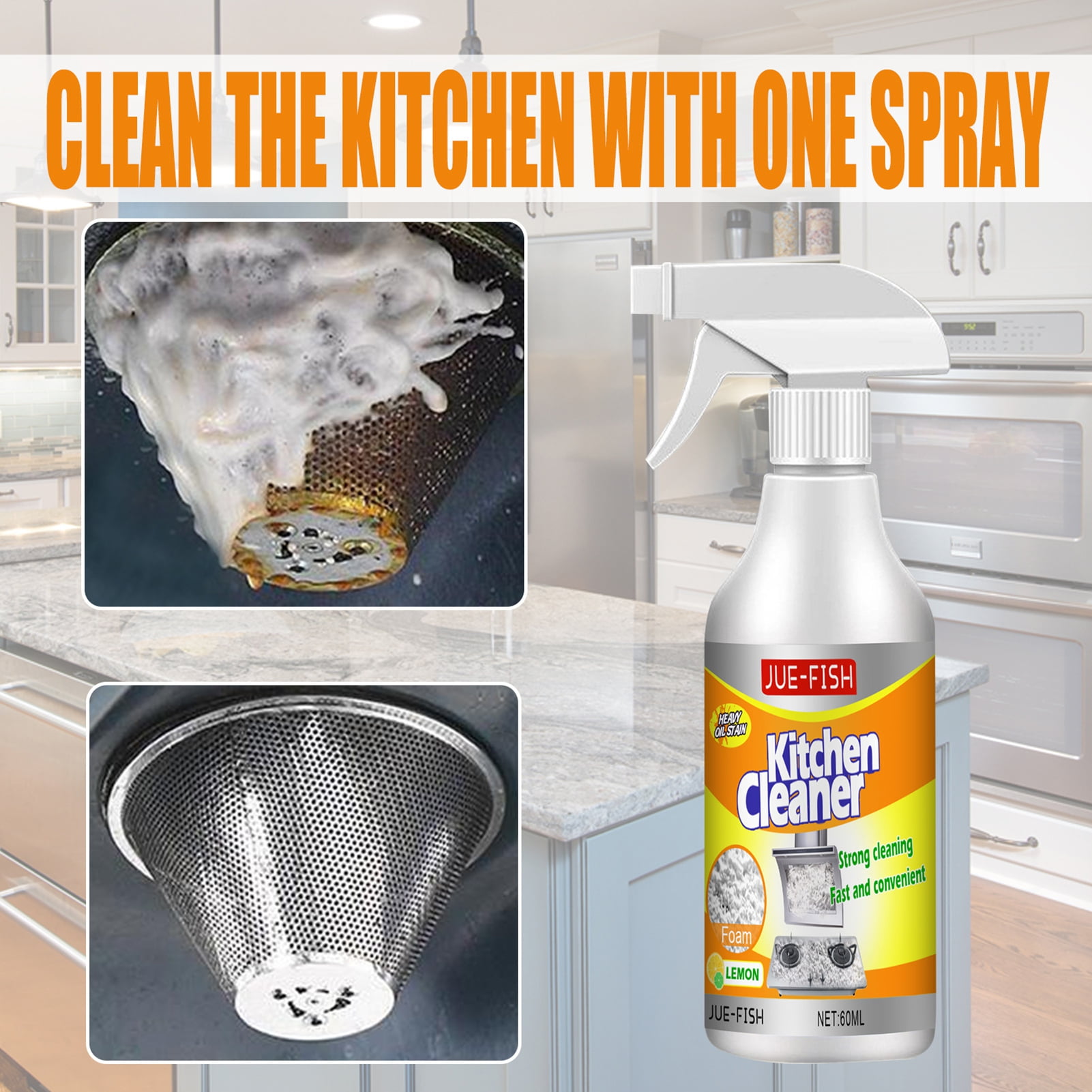 Lysol Pro Kitchen Spray Cleaner and Degreaser, Antibacterial All Purpose  Cleaning Spray for Kitchens, Countertops, Ovens, and Appliances, Citrus