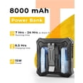 thumbnail image 2 of Ventilador portátil TUNISE TUNISE con ajustes de 5 velocidades de 8000 mAh, 2 of 8