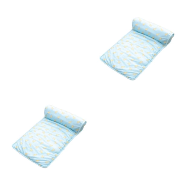 Methold Perrera para cama para perros - Suministros para mascotas duraderos y duraderos Manta para gatos Cojín para gatos Cama para cachorros plátano azul Pequeño: 60X40cm 2Conjunto