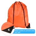 thumbnail image 4 of Unique Bargains 42x34cm Nylon Drawstring Bag Bulk Storage Cinch Backpack Sack, Orange 10 Pack, 4 of 5