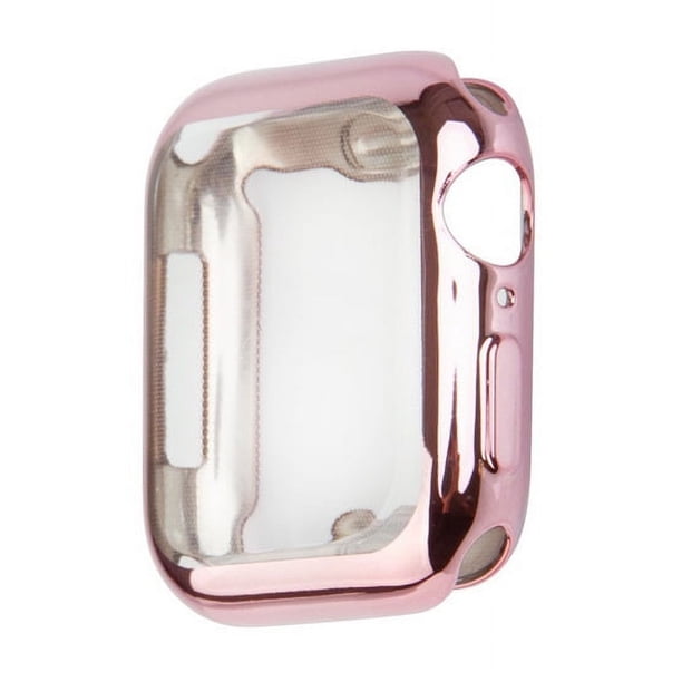 Adecuado para Apple Watch 4 generación, funda blanda transparente con todo incluido, funda protectora de TPU galvanizada para reloj S8