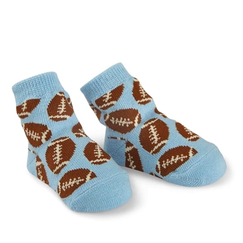 NEW Pair Of MUD PIE BABY Green/Blue Striped Sneaker Baby Boy Socks 0-12 Months 