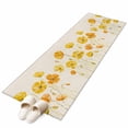 thumbnail image 2 of 2'x6' Rug Runners for Hallways Kitchen, Yellow Flowers Non Slip Entryway Beside Floor Carpet Runner, Farmhouse Botanical Watercolor Floral Washable Laundry Room Bedroom Throw Rugs Mat for Family Pet, 2 of 8