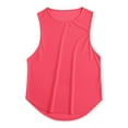thumbnail image 6 of RYRJJ Men's Workout Tank Tops Gym Muscle Sleeveless Round Neck Shirt Summer Casual Loose Fit Athletic Tee Shirts(Watermelon Red,M), 6 of 8