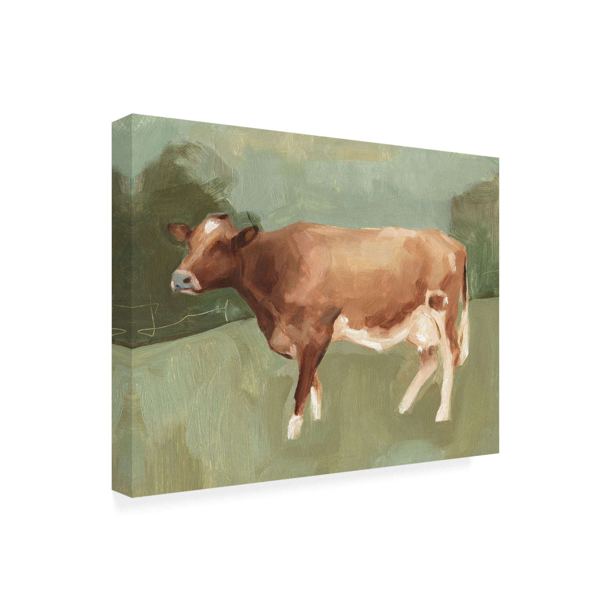 Trademark Fine Art 'Bovine Field I' Canvas Art by Emma Scarvey