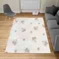 thumbnail image 2 of Rose Turkish Area Rug, Floral Theme Illustration of Rose Flower Romantic Springtime Design Print, Soft Carpet for Living Room Decor with Distressed Look, 6.6' X 9.6', Pale Mint, by Ambesonne, 2 of 4