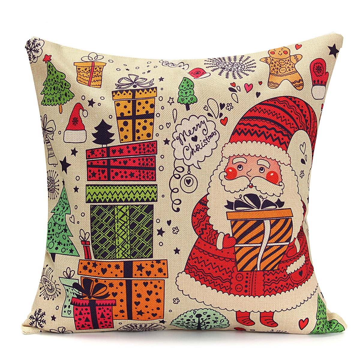 Christmas Pillow Case Cushion Covers Decorative Throw Patio Couch 18"x18" 