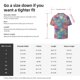 thumbnail image 5 of Balery blue pink colorful cracked texture Camisa Casual de Manga Corta con Botones para Hombre, Texturizada, Estilo Cubano, para Playa, Verano-X-Large, 5 of 5