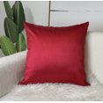 thumbnail image 4 of Aiking Home Solid Faux Silk Euro Shams Set of Two 26 x 26 inch, Red, 4 of 7