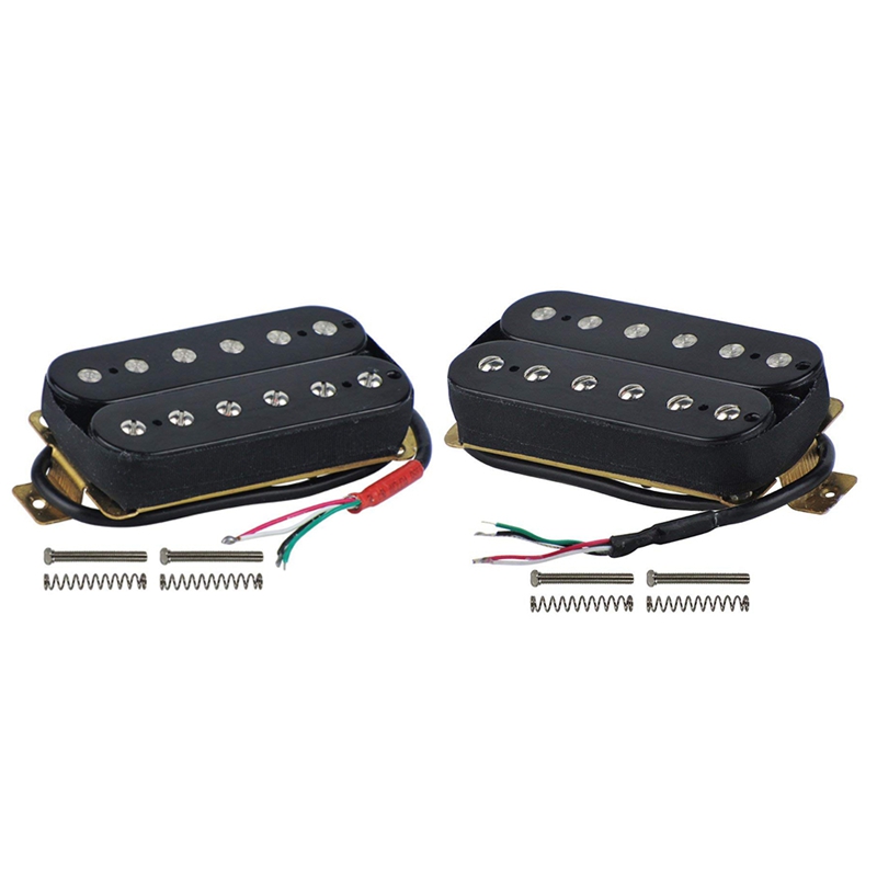 2x Electric Guitar Humbucker Pickups Neck/Bridge Alnico V Pickup Black