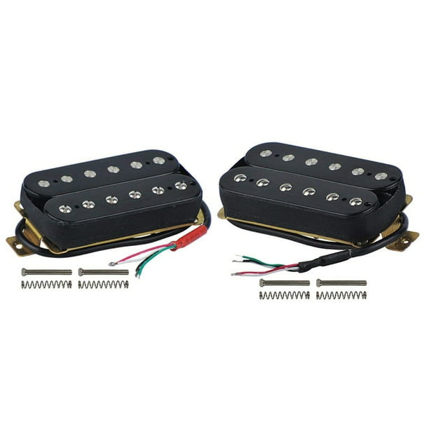 2x Electric Guitar Humbucker Pickups Neck/Bridge Alnico V Pickup Black