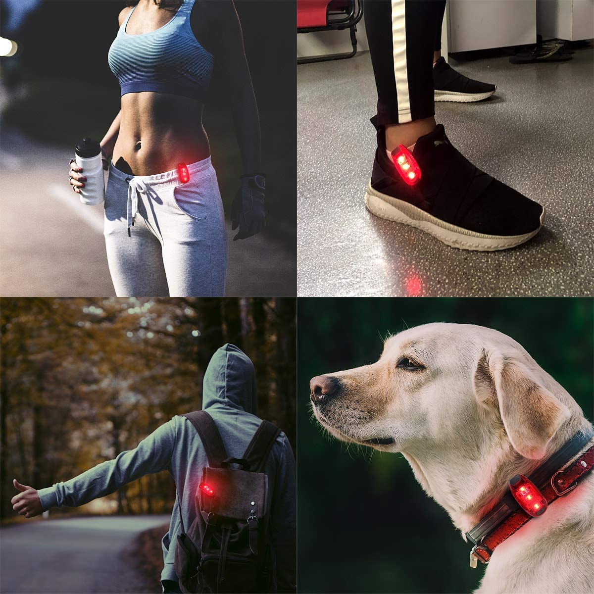 LE LED Safety Lights, Clip on Strobe Running Collar Lights for Runners