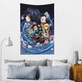 thumbnail image 5 of Demon Slayer Tapestry Dorm Decor Wall Hanging Tapestries Window Curtain Picnic Mat Beach Blanket 60x40 Inch, 5 of 9